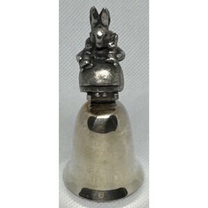 Beatrix Potter Mrs Rabbit Pewter Bell NE Collectors Society‎